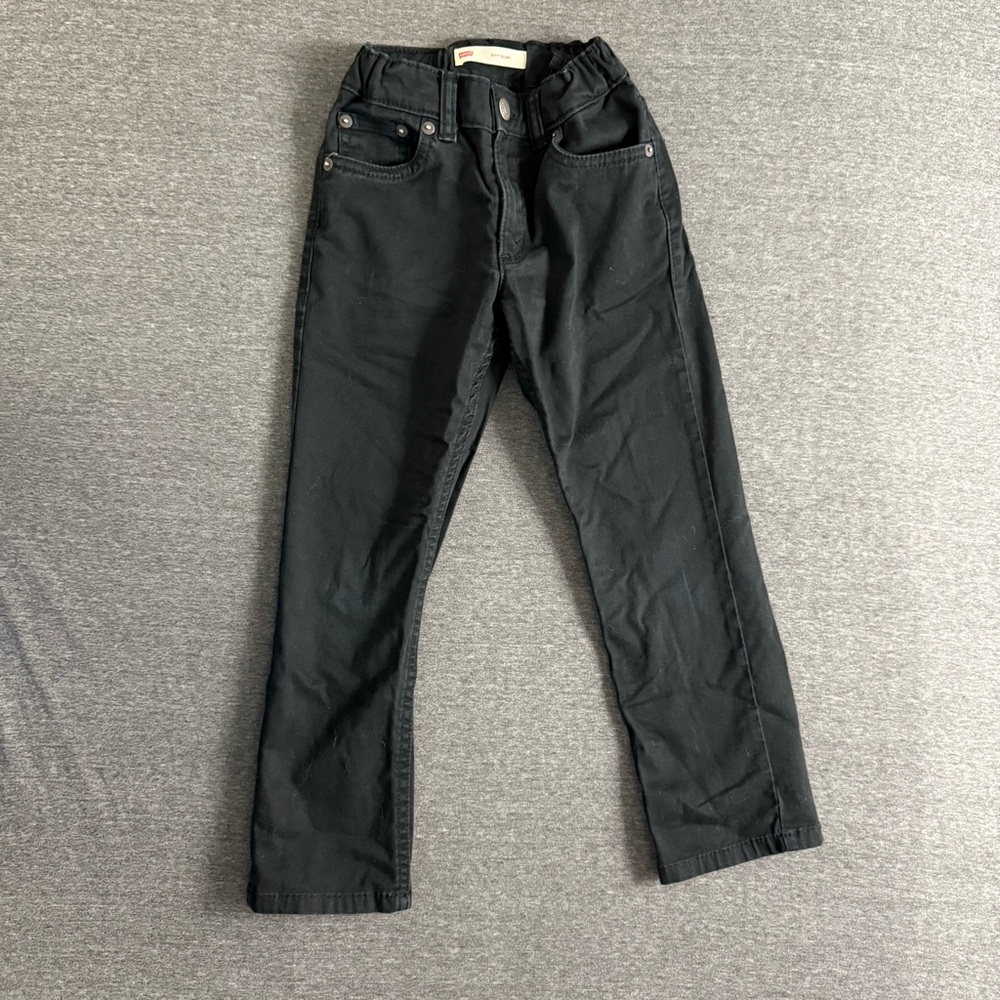 Levi's 511 Slim Kids size 6 Black Elastic waistband